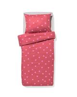 HEMA Kinderdekbedovertrek 140x200cm flanel hartjes (rood)