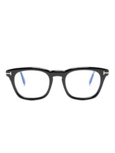 TOM FORD Eyewear lunettes de vue carrées à plaque logo - Noir