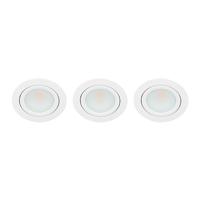 Set 3x Bella Ondiepe LED spot kantelbaar 5Watt rond WIT IP65 dimbaar Set 3x Bella Ondiepe LED spot kantelbaar 5Watt rond WIT IP65 dimbaar