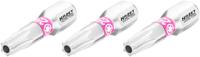 HAZET Bit 2223N-T25H/3 · 1/4 inch (6,3 mm) zeskant massief · Tamper resistant TORX®-profiel · 3-delig · SW T25H
