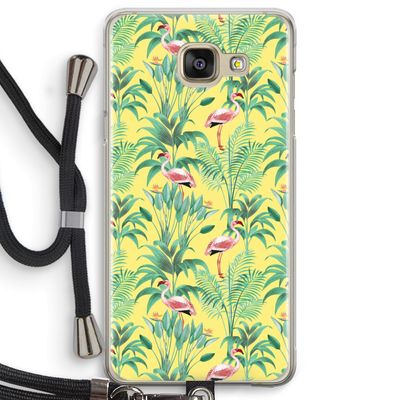 Flamingo party: Samsung Galaxy A5 (2016) Transparant Hoesje met koord