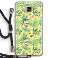 Flamingo party: Samsung Galaxy A5 (2016) Transparant Hoesje met koord
