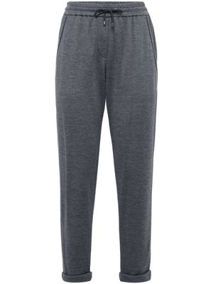Brunello Cucinelli pantalon de jogging à lien de resserrage - Gris