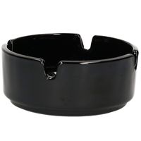 Asbak 9 cm zwart keramiek Asbak 9 cm zwart keramiek