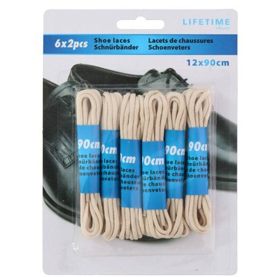 Lifetime Classics Schoenveters 90 Cm Polyester Wit 6 Paar