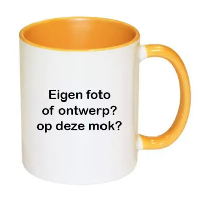 Mok met foto (geel)