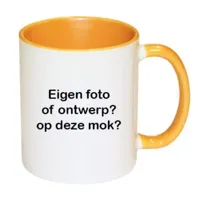 Mok met foto (geel)