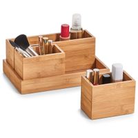 Make-up organizer - 28 x 18 x 11 cm - bamboe hout