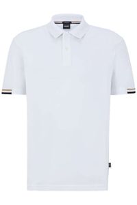 BOSS Regular Fit Polo shirt Korte mouw wit