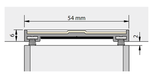 Deurnaald(bovenprof)404 60+ l=2400mm 54mm