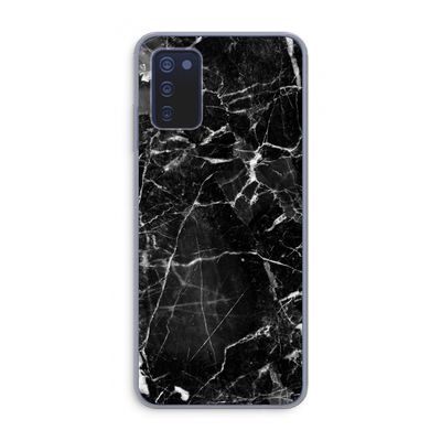 Zwart Marmer 2: Samsung Galaxy A03s Transparant Hoesje