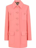 Dolce & Gabbana manteau long en laine - Rose - thumbnail