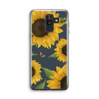 Sunflower and bees: Samsung Galaxy J8 (2018) Transparant Hoesje