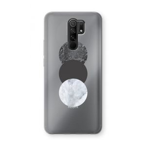 Marmeren cirkels: Xiaomi Redmi 9 Transparant Hoesje