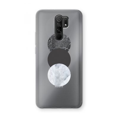 Marmeren cirkels: Xiaomi Redmi 9 Transparant Hoesje
