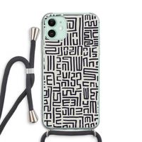Moroccan Print: iPhone 11 Transparant Hoesje met koord