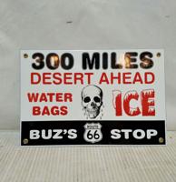 Buz's Stop Water Bags Ice Emaille Bord Buz's Stop Water Bags Ice Emaille Bord