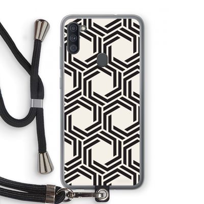 Geometrisch patroon: Samsung Galaxy A11 Transparant Hoesje met koord