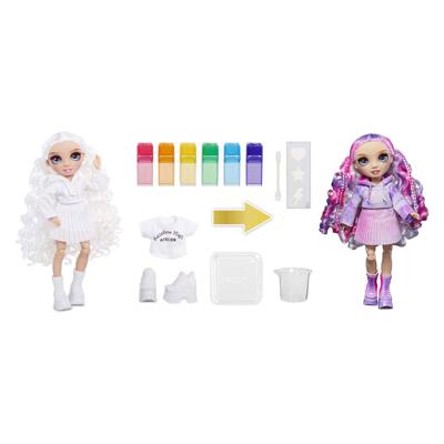 MGA Entertainment Rainbow high watercolor & create-modepop - paarse ogen