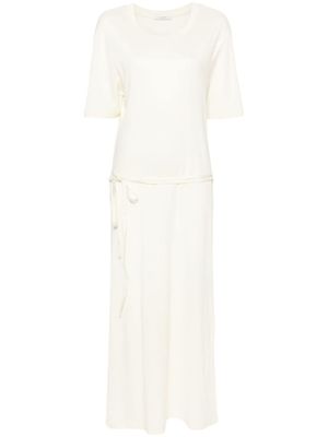 LEMAIRE robe longue à taille ceinturée - Jaune