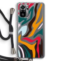Colored Zebra: Xiaomi Redmi Note 10S Transparant Hoesje met koord