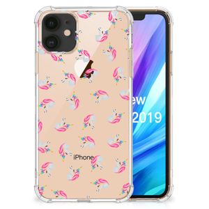 Doorzichtige Silicone Hoesje voor Apple iPhone 11 Unicorns