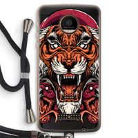 Tiger and Rattlesnakes: Motorola Moto Z Force Transparant Hoesje met koord