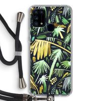 Tropical Palms Dark: Samsung Galaxy M31 Transparant Hoesje met koord