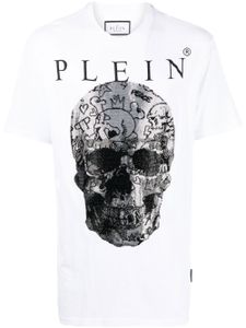 Philipp Plein t-shirt à imprimé tête de mort - Blanc