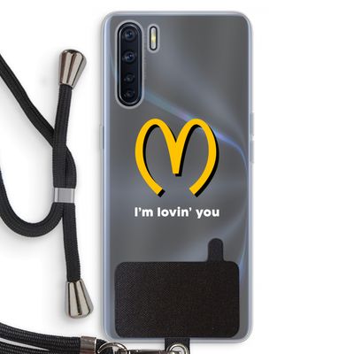 I'm lovin' you: Oppo A91 Transparant Hoesje met koord