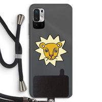 Kleine leeuw: Xiaomi Redmi Note 10 5G Transparant Hoesje met koord