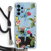 Kleurrijke papegaaien: Samsung Galaxy A52 Transparant Hoesje met koord