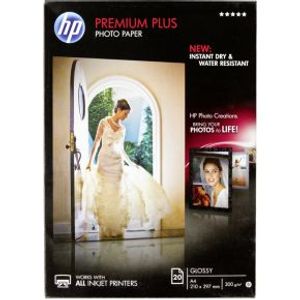 HP Premium Plus Photo Papier A 4 Glans wit . 20 vel . 300 g