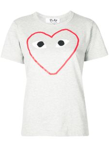 Comme Des Garçons Play t-shirt à logo imprimé - Gris