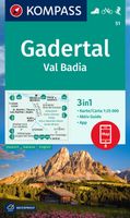 Wandelkaart 51 Gadertal - Val Badia | Kompass