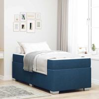 Bedframe met matras Blauw 90 x 190 cm Stof