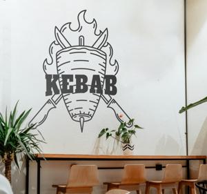 Shawarma muursticker kebab