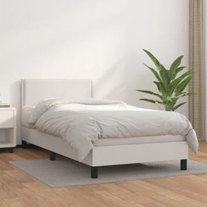 Boxspring met matras kunstleer wit 90x200 cm SKU: V3141042