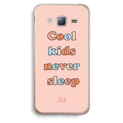 Cool Kids Never Sleep: Samsung Galaxy J3 (2016) Transparant Hoesje