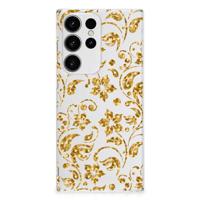 Samsung Galaxy S23 Ultra | TPU Case | Gouden Bloemen