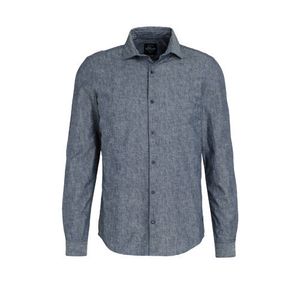 s.Oliver slim fit overhemd donkerblauw