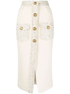 Balmain jupe crayon à détails de boutons - Tons neutres