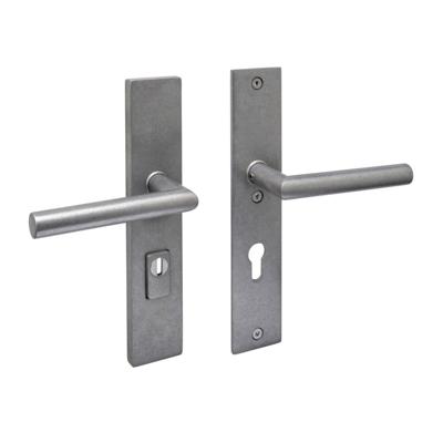 Intersteel SKG3 veiligheidsbeslag achterdeur rechthoek 250x50mm kruk/kruk Jura PC72 kerntrekbeveiliging - PVD RVS getrommeld