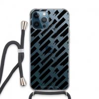 Zwarte vegen: iPhone 13 Pro Max Transparant Hoesje met koord