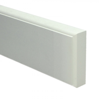 MDF Retro neut wit gegrond 100x30mm - lengte 50cm