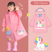 Regenjas / Regenponcho Pink Unicorn - thumbnail