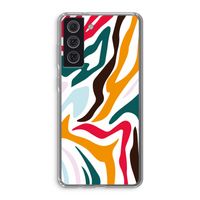 Colored Zebra: Samsung Galaxy S21 FE Transparant Hoesje