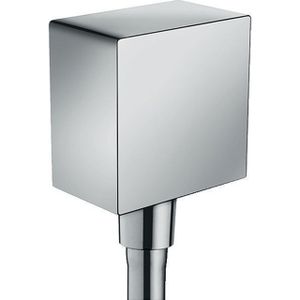 Hansgrohe Fixfit Square muuraansluitbocht met terugslagklep chroom 26455000