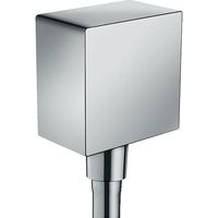 Hansgrohe Fixfit Square muuraansluitbocht met terugslagklep chroom 26455000 - thumbnail