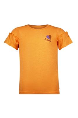 B.Nosy zomer top meisjes - oranje - glitter, ballon mouw - Tika